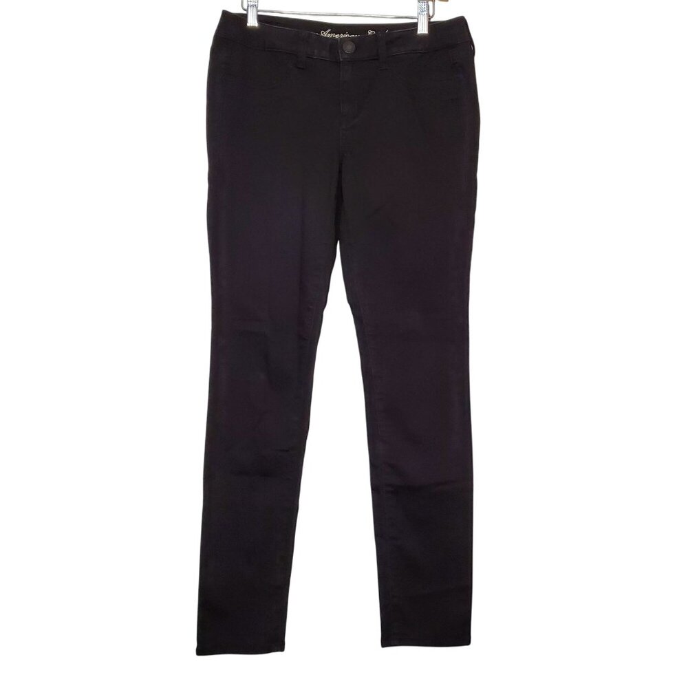 American Eagle Black Stretch Jeggings Size 10 Womens Skinny Fit